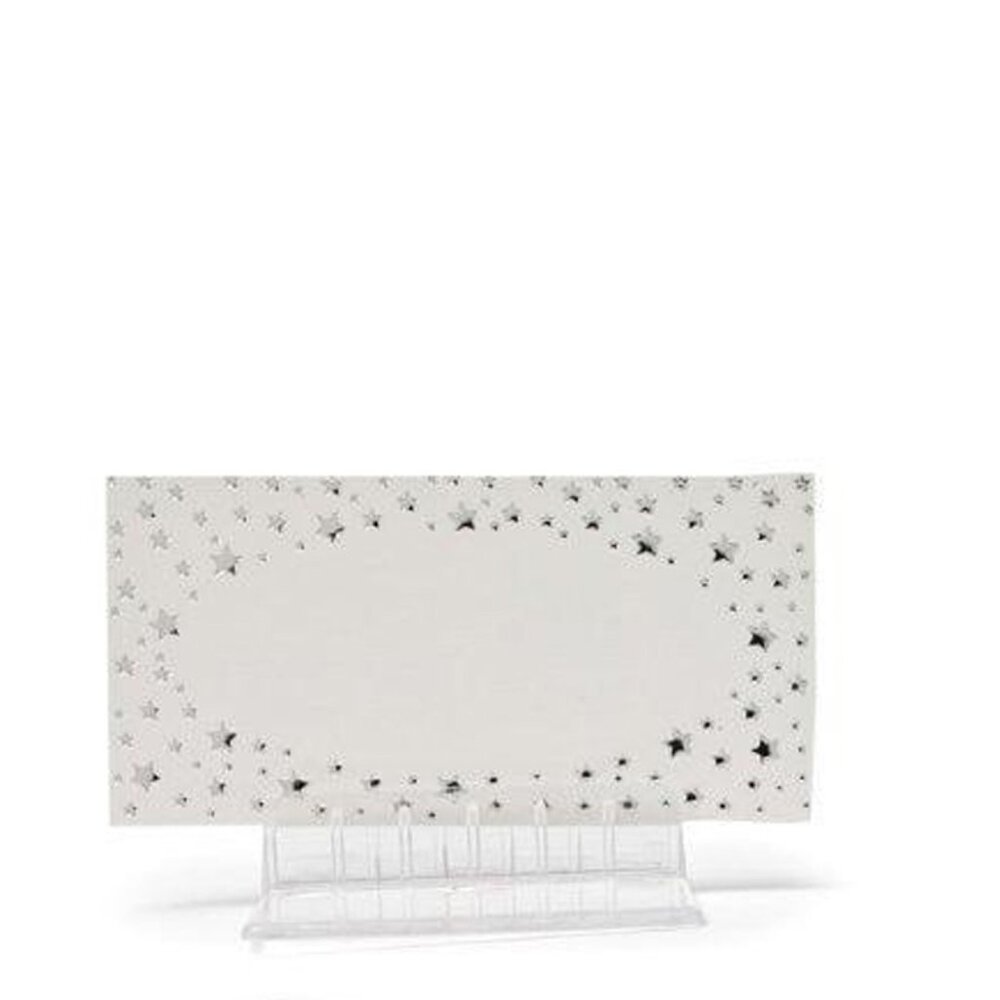 Silver Foil Star Place Cards Pkg of 24
